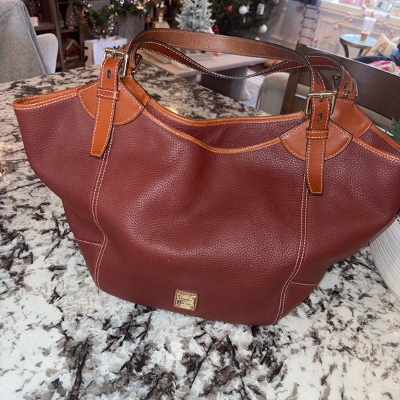 Dooney & Bourke Handbags - Dooney & Bourke Pebbled Leather Oversized Satchel Shoulder Bag